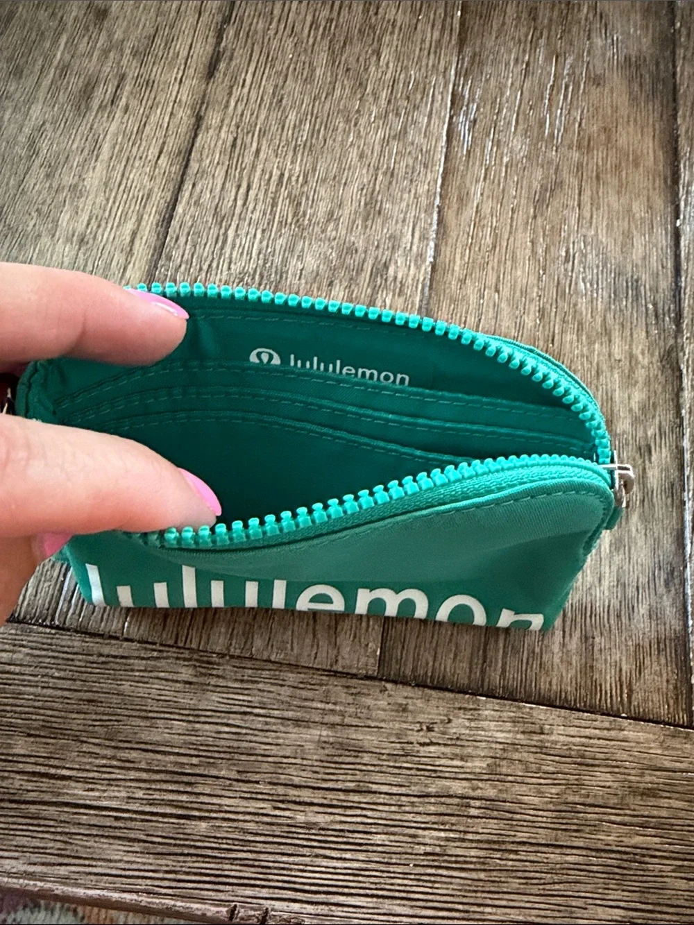 lululemon athletica Teal Clippable Card Pouch